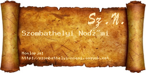 Szombathelyi Noémi névjegykártya