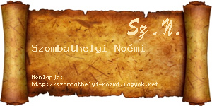 Szombathelyi Noémi névjegykártya