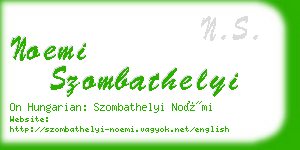 noemi szombathelyi business card